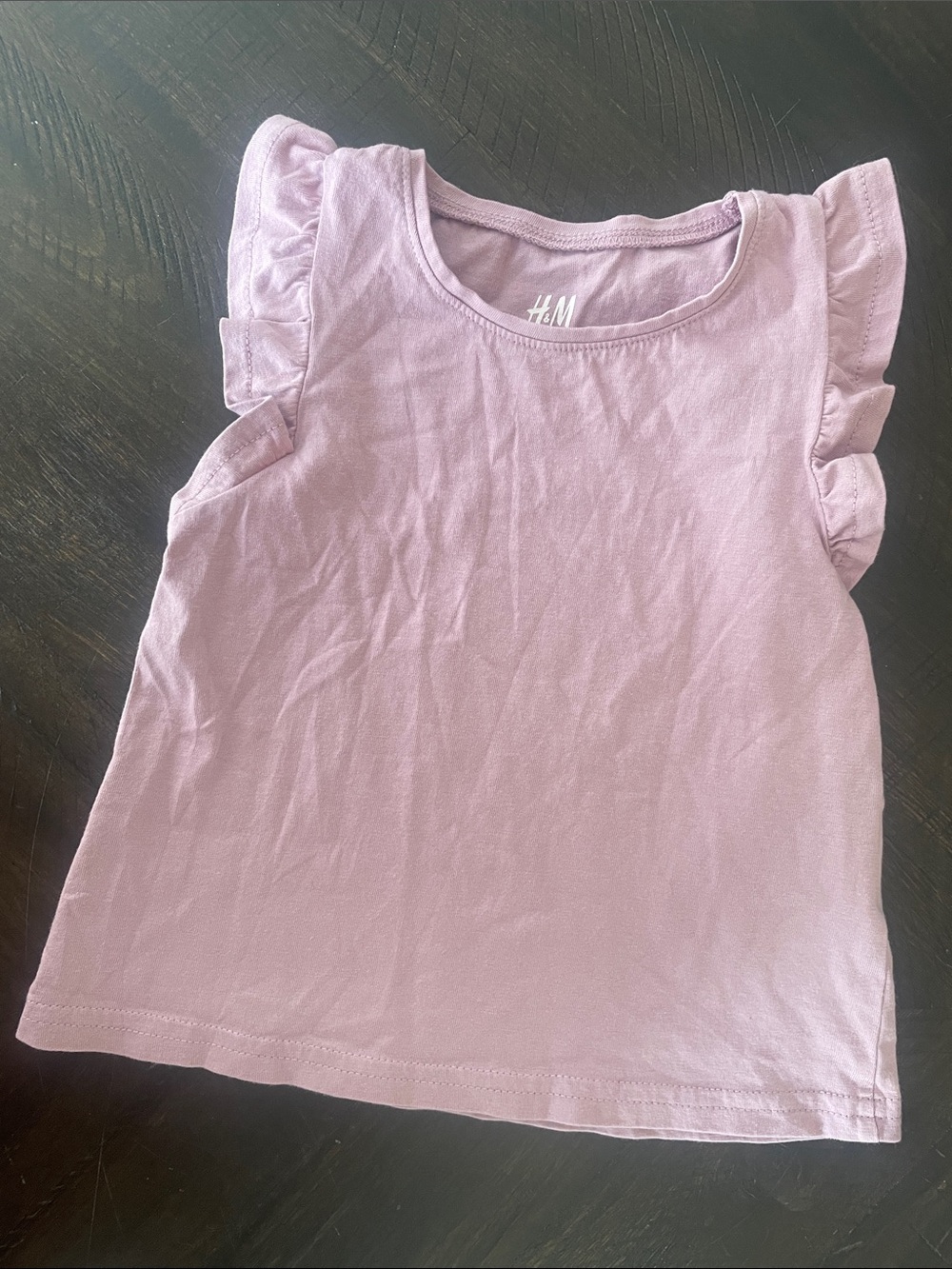 H&M Girls' Light Purple Ruffle Sleeve Tank Top
